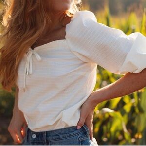 Elizabeth and James Off White Top small